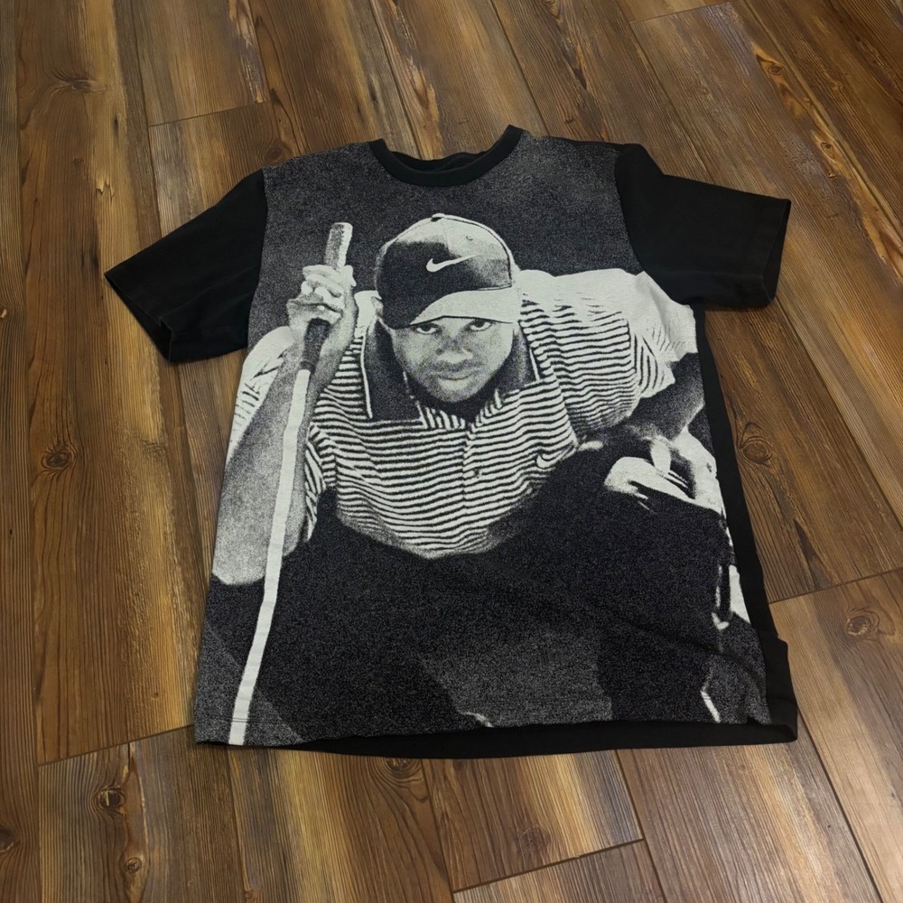 Nike Tiger Woods Mens MEDIUM 25th Anniversary Graphic T-Shirt Black DQ8129-010 M
